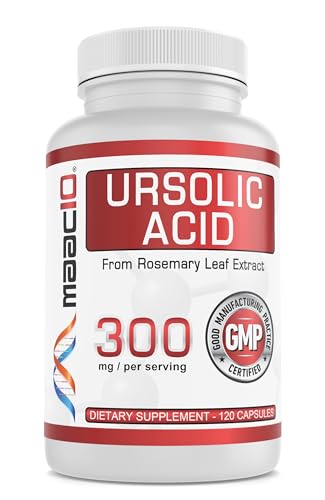 URSOLIC ACID 300MG (CONTAINS 100MG OF ROSEMARY LEAF EXTRACT STANDARDIZED TO 150% OR 300MG URSOLIC ACID) 120 CAPSULES.