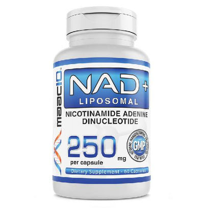 MAAC10 Direct NAD+ 500mg Serving Supplement - Actual NAD+ Not a Precursor (Nicotinamide Adenine Dinucleotide)